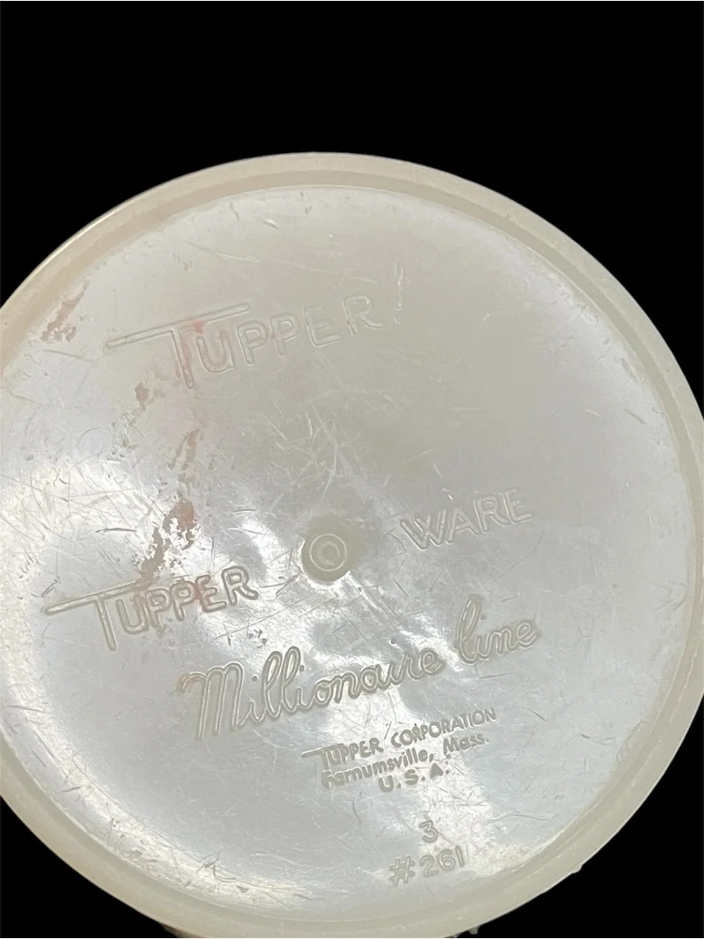 Vintage Tupperware Millionaire Line #261 Cylinder Container & Flip Top Lid 9
